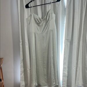 Wilfred green Midi Dress with Spaghetti Straps